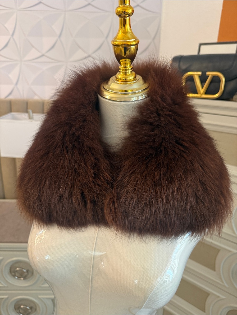 Real Fox fur thick collar